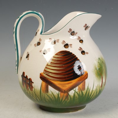 Lot 8 - A Griselda Hill Wemyss pottery jug, decorated...