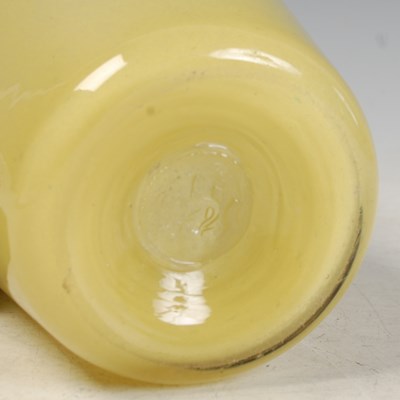 Lot 10 - A yellow ground Strathearn glass vase...