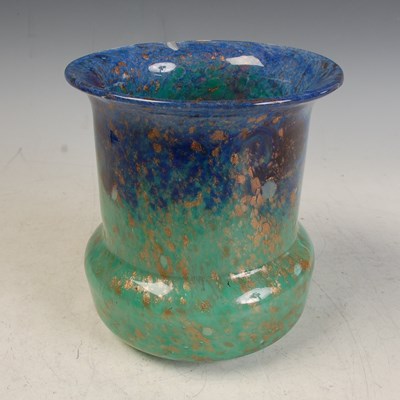 Lot 11 - A Monart vase, mottled blue and green with...