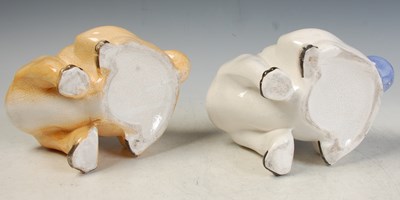 Lot 17 - A pair of novelty pottery storage jars and...