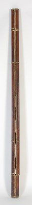 Lot 15 - A mahogany, leather and brass studded folding...