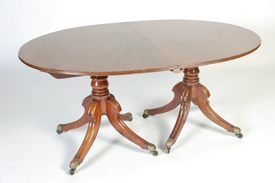 Lot 114 - A George III style mahogany twin pedestal...