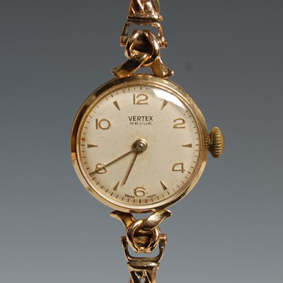 Lot 53 - A 9ct gold Vertex Revue ladies wristwatch, the...