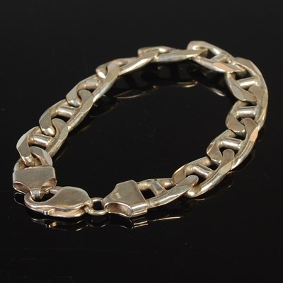 Lot 84 - A silver bracelet, 38.1 grams.