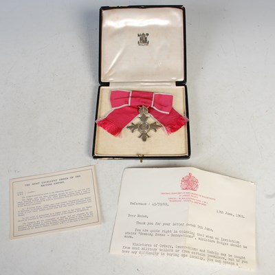 Lot 112 - A Royal Mint MBE medal in original case, with...