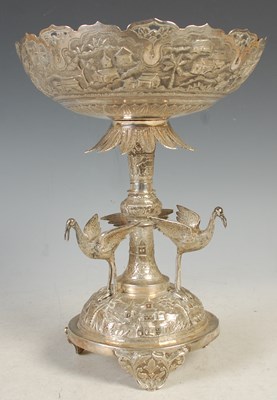 Lot 120 - An Indian silver comport, the bowl with...