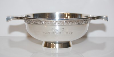 Lot 129 - An Edinburgh silver quaich, makers mark of...