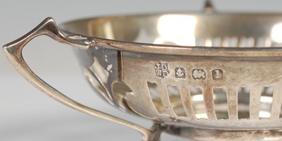 Lot 144 - A Birmingham silver three handled bon-bon dish...
