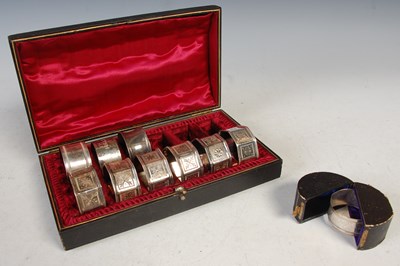 Lot 166 - A cased part set of six Sheffield silver...