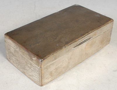 Lot 172 - A Chester silver cigarette box, 16.5cm wide.