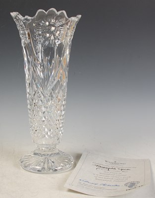 Lot 179 - A Waterford Crystal Marigold vase, with...