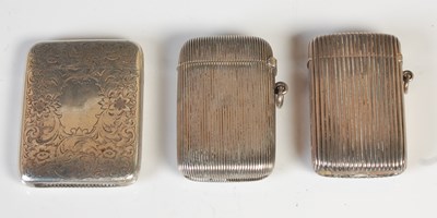 Lot 230 - Two sterling silver vesta holders; together...