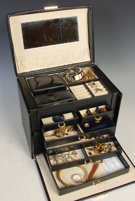 Lot 238 - A jewellery box containing a large collection...