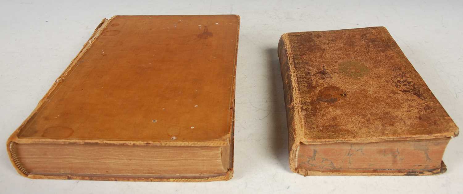 Lot 247 - Two antique leather Solander box books.
