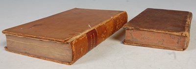 Lot 247 - Two antique leather Solander box books.