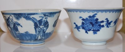 Lot 248 - Two Chinese blue and white porcelain footed...