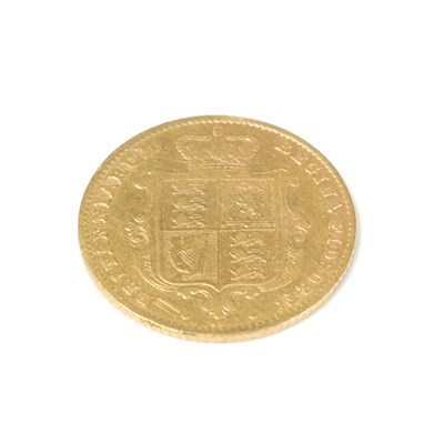 Lot 270 - A Victorian gold half-sovereign, dated 1869.