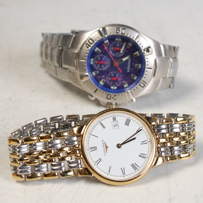 Lot 277 - A Sekonda chronograph bracelet wristwatch;...