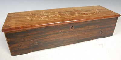Lot 361 - A late 19th century rosewood and marquetry...