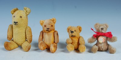 Lot 359 - Four small vintage teddy bears to include...