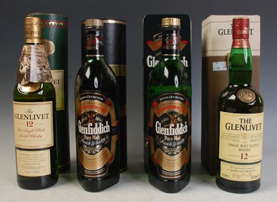 Lot 363 - A group of four Scottish malt whiskies to...