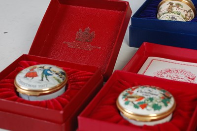 Lot 395 - Box - a collection of Halcyon Days enamel...