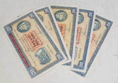 Lot 319 - Five Union Bank of Scotland Ltd £20 notes...