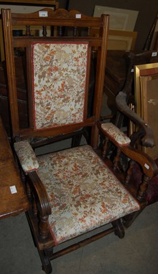 Lot 779 - A Victorian walnut rocking chair with...