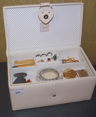 Lot 328 - A white Vicenza jewellery box containing a...
