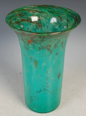 Lot 729 - A Monart glass vase, shape PG, mottled green...