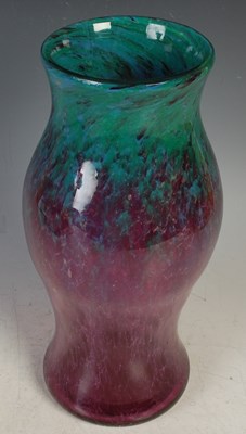 Lot 724 - A Monart glass vase, shape M, mottled green,...