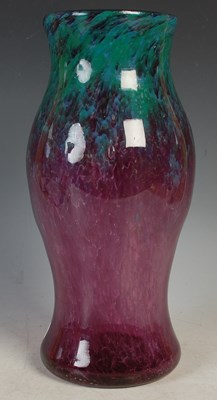 Lot 724 - A Monart glass vase, shape M, mottled green,...