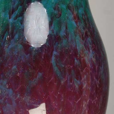Lot 724 - A Monart glass vase, shape M, mottled green,...