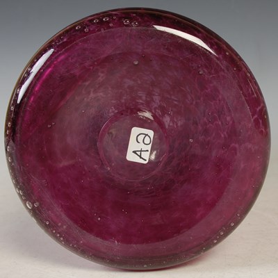 Lot 724 - A Monart glass vase, shape M, mottled green,...