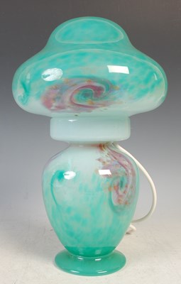 Lot 733 - A Monart glass mushroom lamp and...