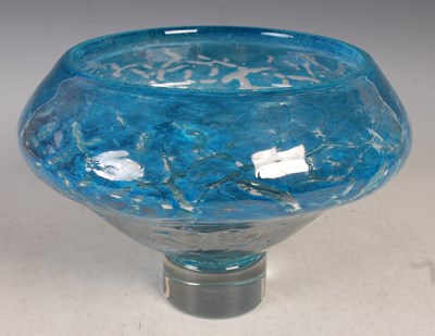 Lot 412 - A Caithness glass Labyrinth bowl in blue and...