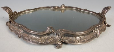 Lot 415 - A 19th century electroplated mirrored glass...