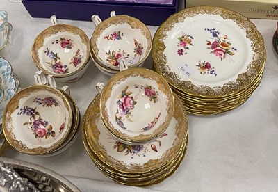 Lot 419 - A Hammersley & Co floral decorated part tea...