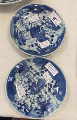 Lot 443 - A pair of Chinese porcelain blue and white...