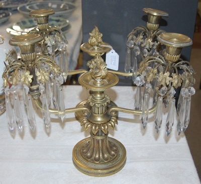 Lot 452 - A pair of late 19th century gilt metal and cut...
