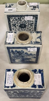 Lot 460 - Three Chinese porcelain blue and white...