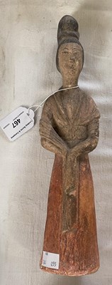 Lot 467 - A Chinese pottery Tang style figure, modelled...