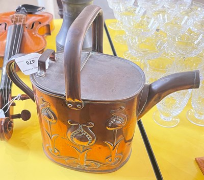 Lot 478 - An early 20th century Art Nouveau copper...