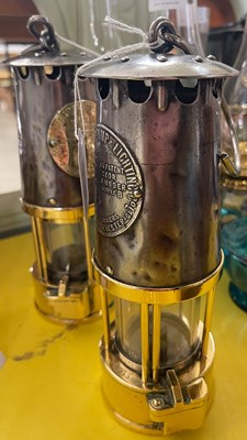 Lot 487 - Two Protector Lamp & Lighting Co miners lamps,...