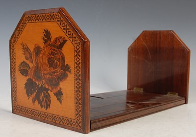 Lot 495 - A Tunbridge ware parquetry inlaid bookslide...