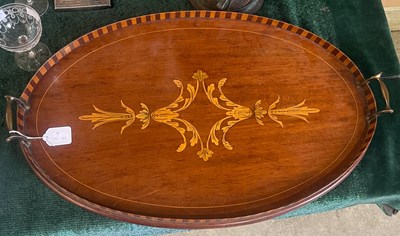 Lot 500 - An Edwardian mahogany and marquetry inlaid...