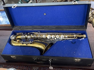 Lot 507 - A brass saxophone, Rudall Courte & Co Ltd,...