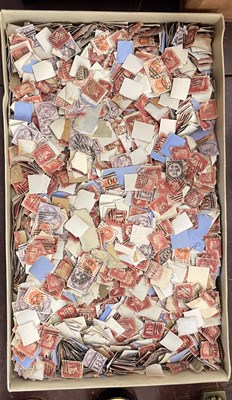 Lot 518 - A box containing a large collection of postage...