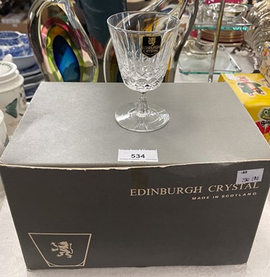 Lot 534 - A boxed set of six Edinburgh Crystal wine...