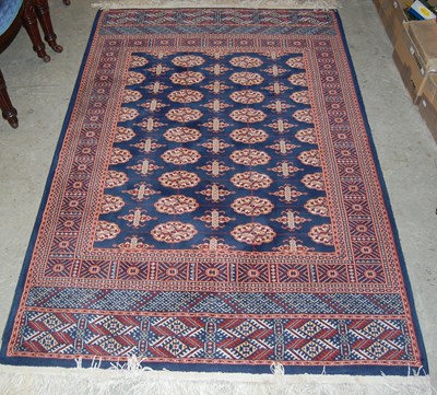 Lot 807 - A blue ground Rami Persian style rug,...